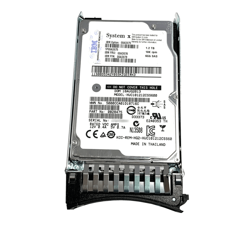 IBM 00AR480 1.2TB 10K RPM SAS 6Gbps 2.5-Inch Server Hard Drive IBM 00AR480 1.2TB 10K RPM SAS 6Gbps 2.5-Inch Server Hard Drive