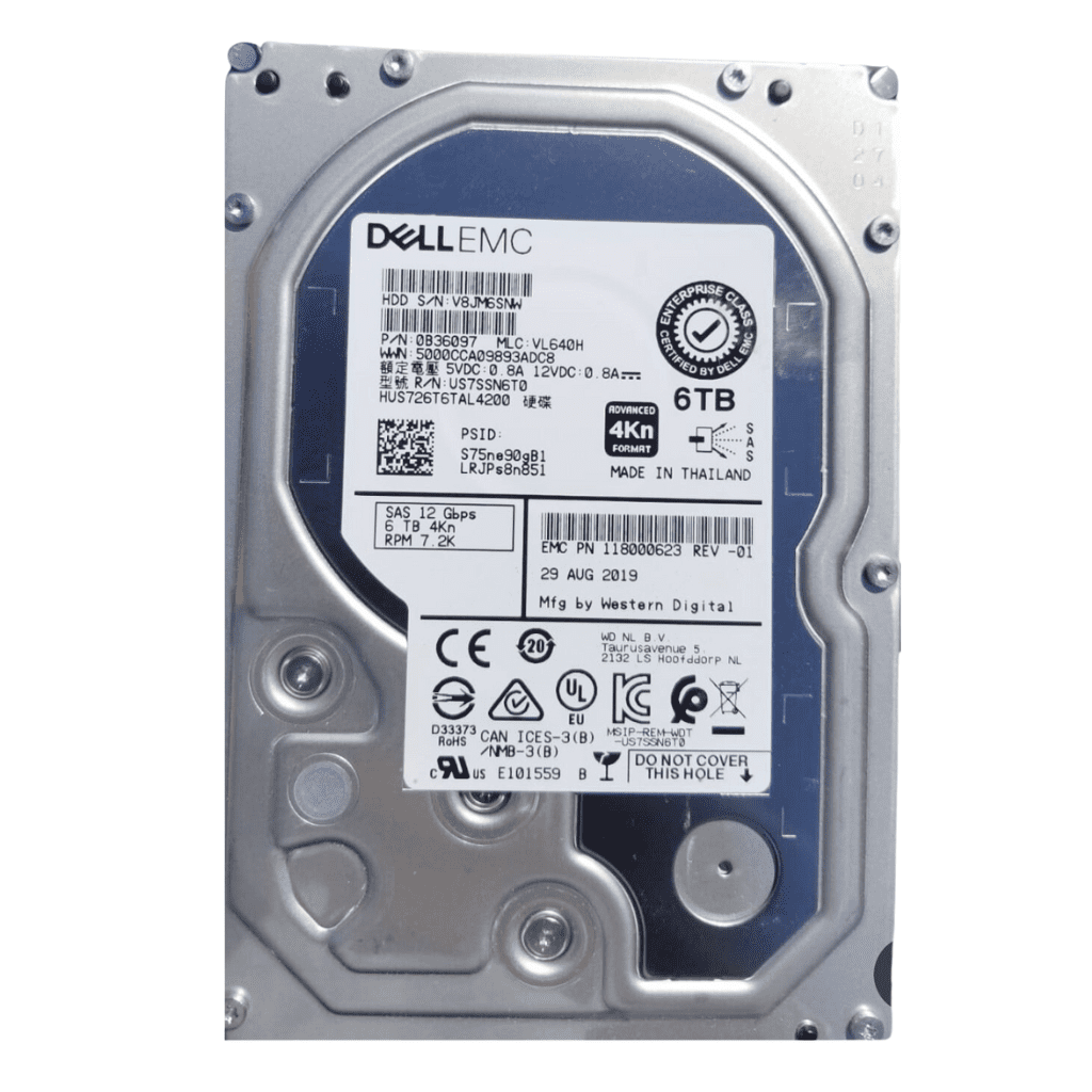 Dell 6TB 7.2K 3.5 inch SAS Hard Drive