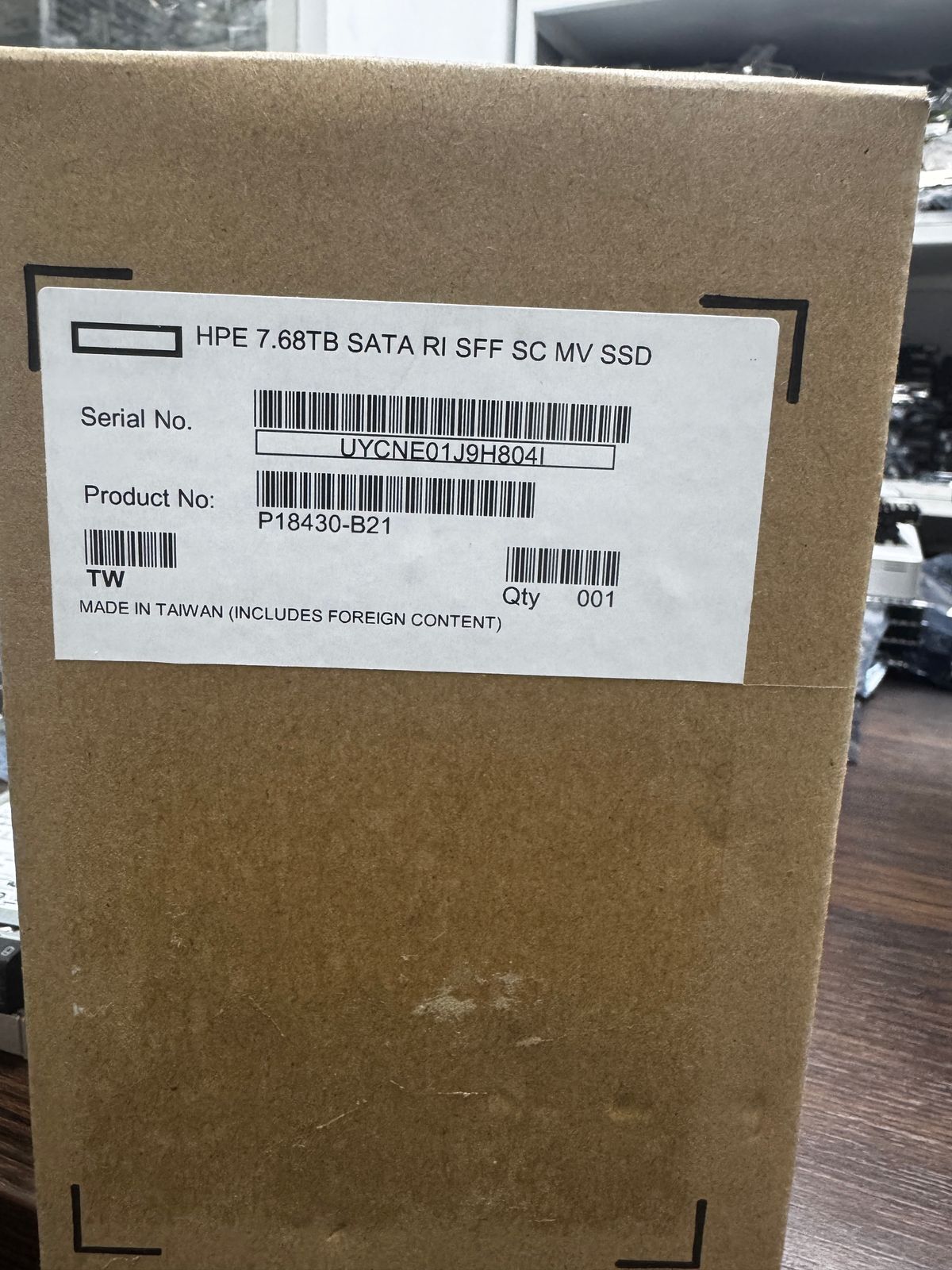 HPE 7.68TB SATA RI SFF SC SSD